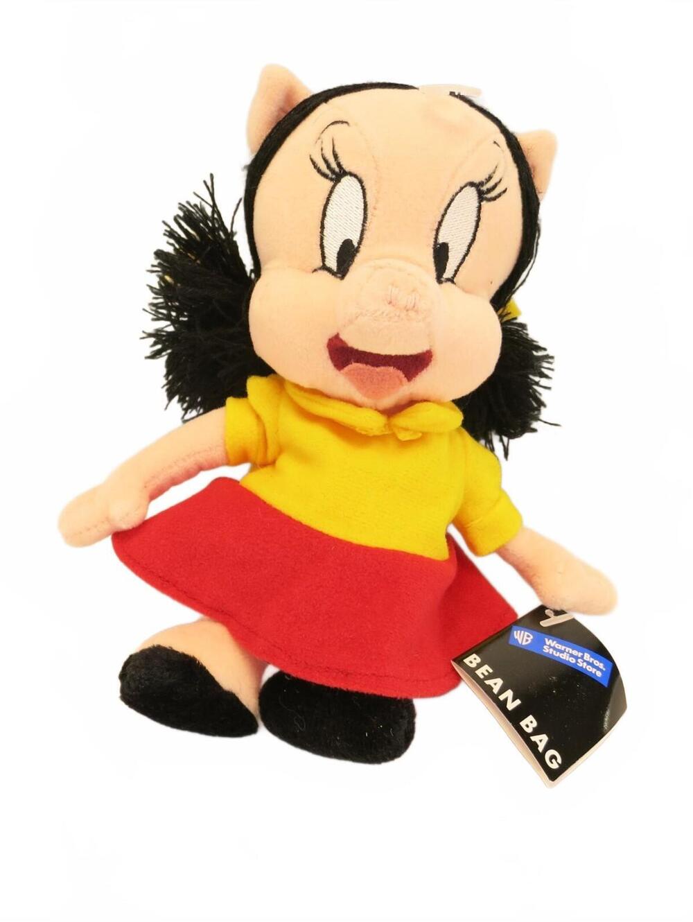 Vintage WB Store Looney Tunes Petunia Pig Plush Bean Bag NWT